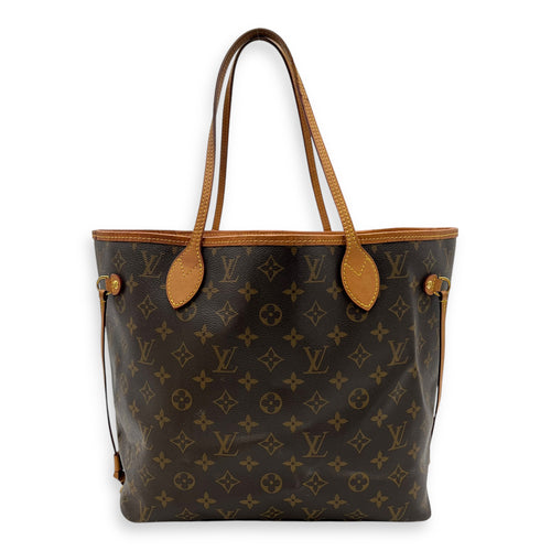 Louis Vuitton Neverfull Tote Bag MM Brown in Monogram Coated Canvas, Gold hardware_1