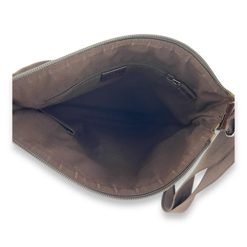 Gucci GG Crossbody Bag Brown in Canvas, Gold hardware_6