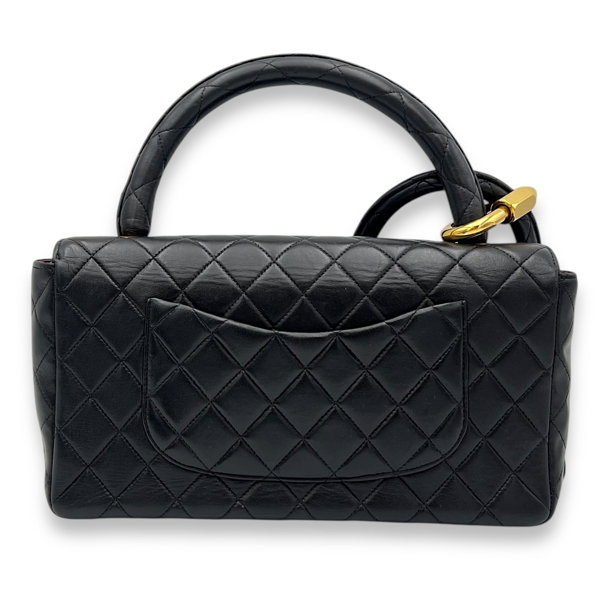 Chanel Parent Child Top Handle Bag Black in Lambskin, Gold hardware_2