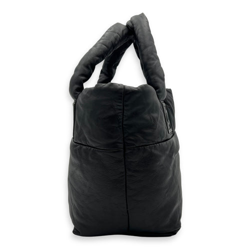 Chanel Reversible Cocoon Black Top Handle Bag in Calfskin, Silver hardware_3