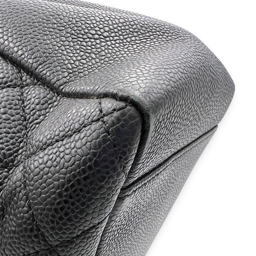 Chanel GST Shoulder Bag Black in Caviar Leather, Silver hardware_18