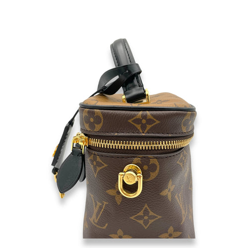 Vanity Crossbody Bag PM Brown in Monogram Coated Canvas, Gold hardware