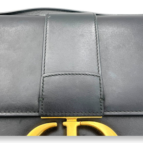 Montaigne Crossbody Bag Black in Calfskin, Gold hardware