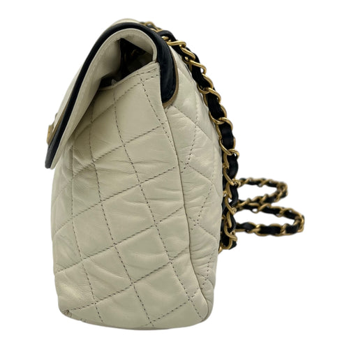 Others Shoulder Bag White in Calfskin, Gold hardware