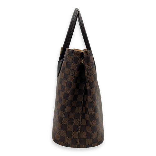 Louis Vuitton Kensington Tote Bag Brown in Coated Canvas, Gold hardware_4