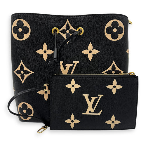 Louis Vuitton NeoNoe Bucket Bag Black in Empreinte Leather, Gold hardware_23