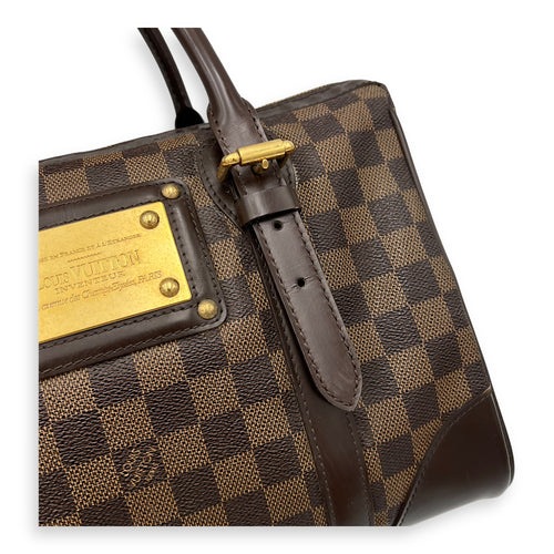 Louis Vuitton Berkeley Top Handle Bag Brown in Coated Canvas, Gold hardware_19