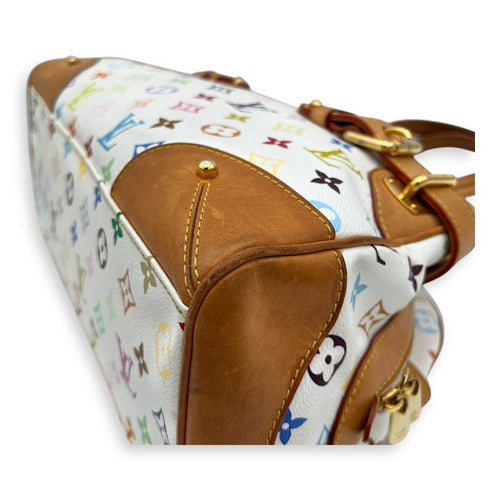 Louis Vuitton Claudia Shoulder Bag Multicolor x Murakami in Monogram Coated Canvas, Gold hardware_11