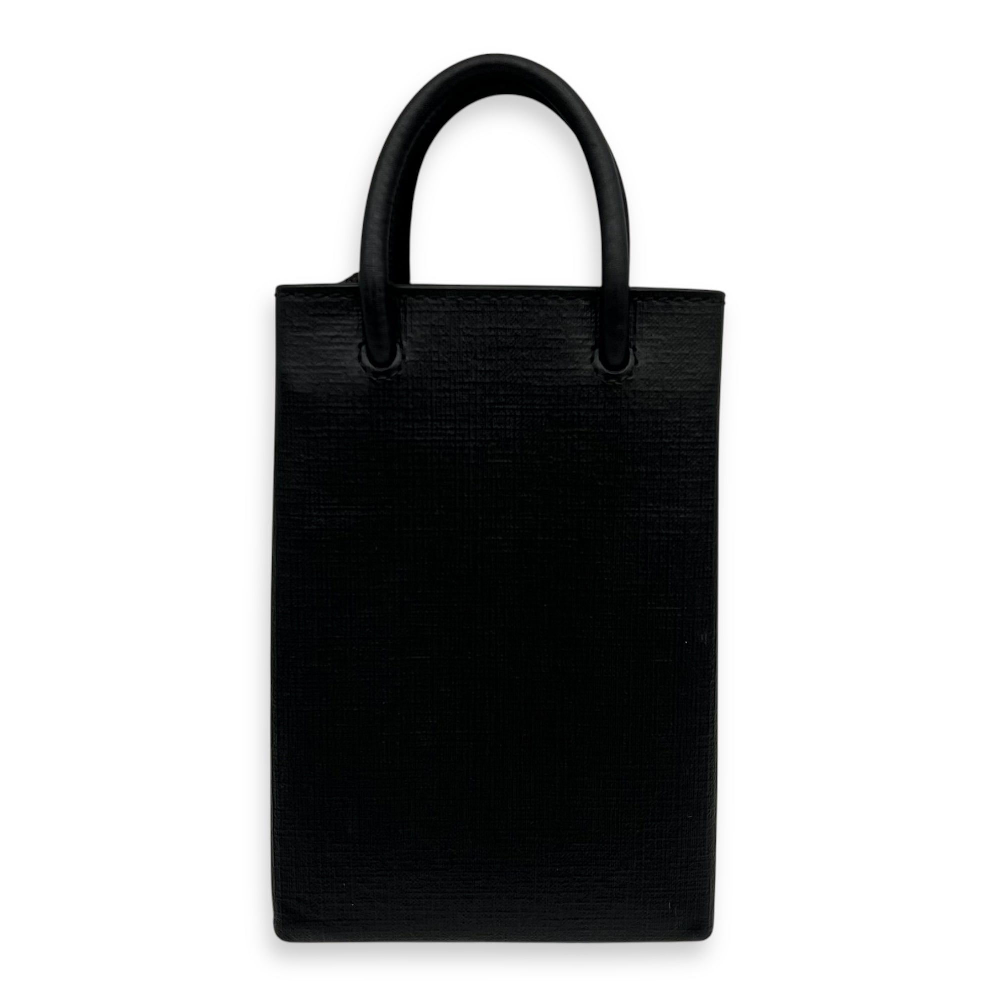 Balenciaga Shopping Tote Bag Black in Calfskin, Silver hardware_2