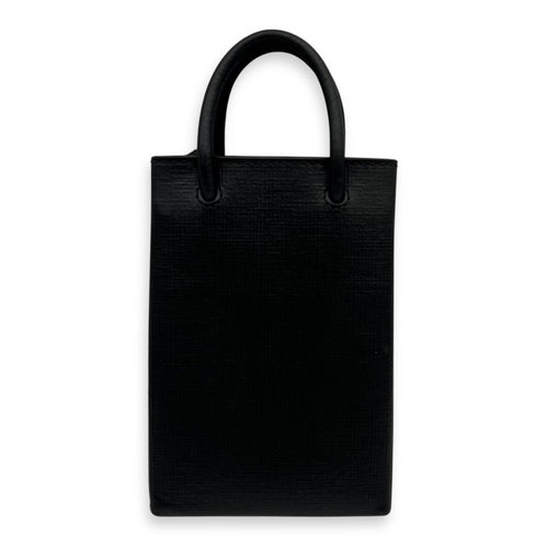 Balenciaga Shopping Tote Bag Black in Calfskin, Silver hardware_2