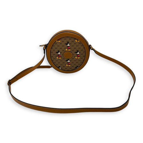 Gucci Round Interlocking x Disney Shoulder Bag Brown in Coated Canvas, Gold hardware_10