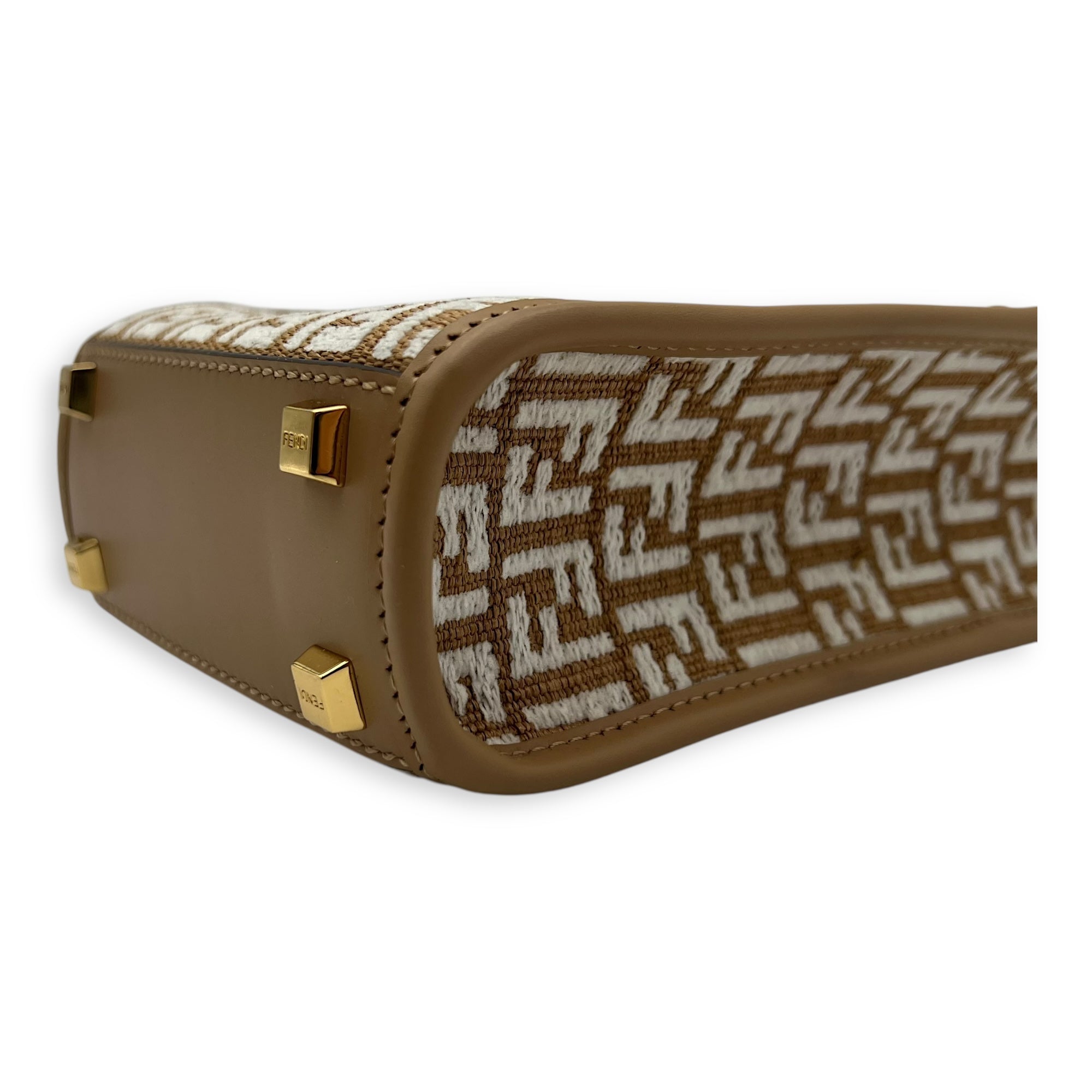 Fendi Sunshine Top Handle Bag Brown in Others, Gold hardware_8