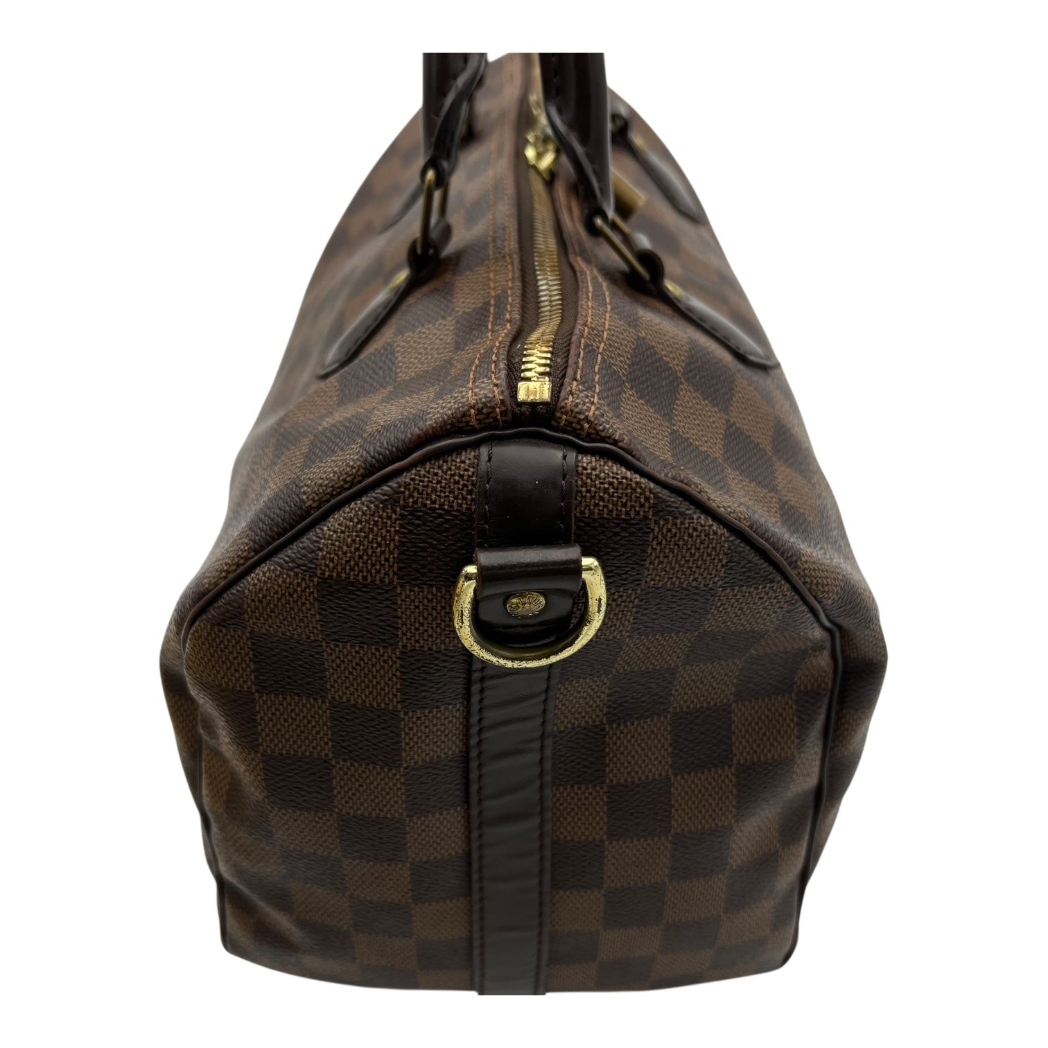 Louis Vuitton Speedy Top Handle Bag 30 Brown in Canvas, Gold hardware_9