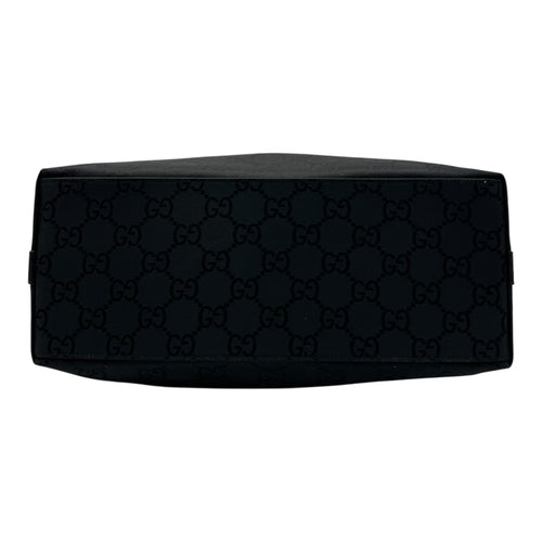 Gucci GG Shoulder Bag Black in Nylon, Silver hardware_5