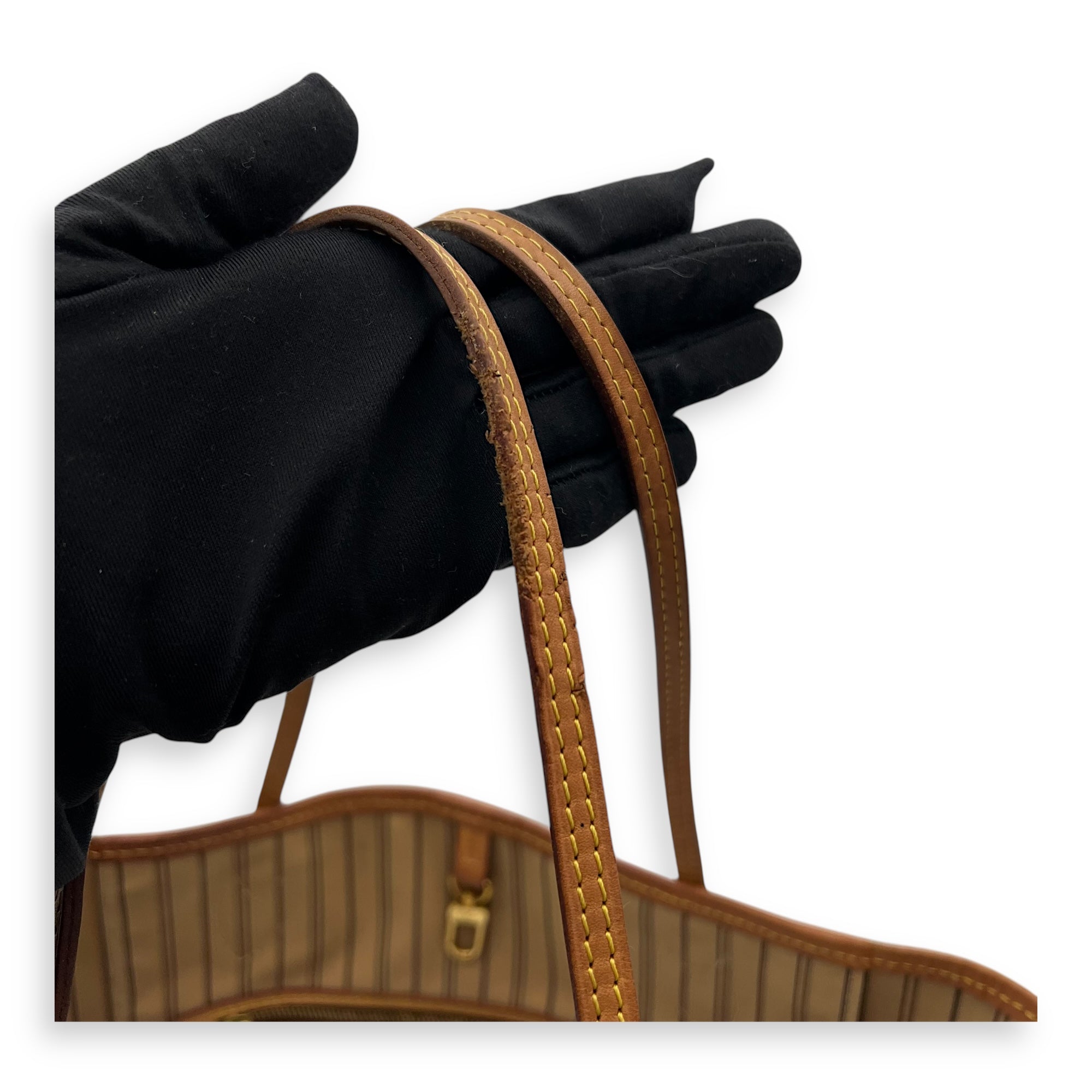 Louis Vuitton Neverfull Tote Bag MM Brown in Monogram Coated Canvas, Gold hardware_10