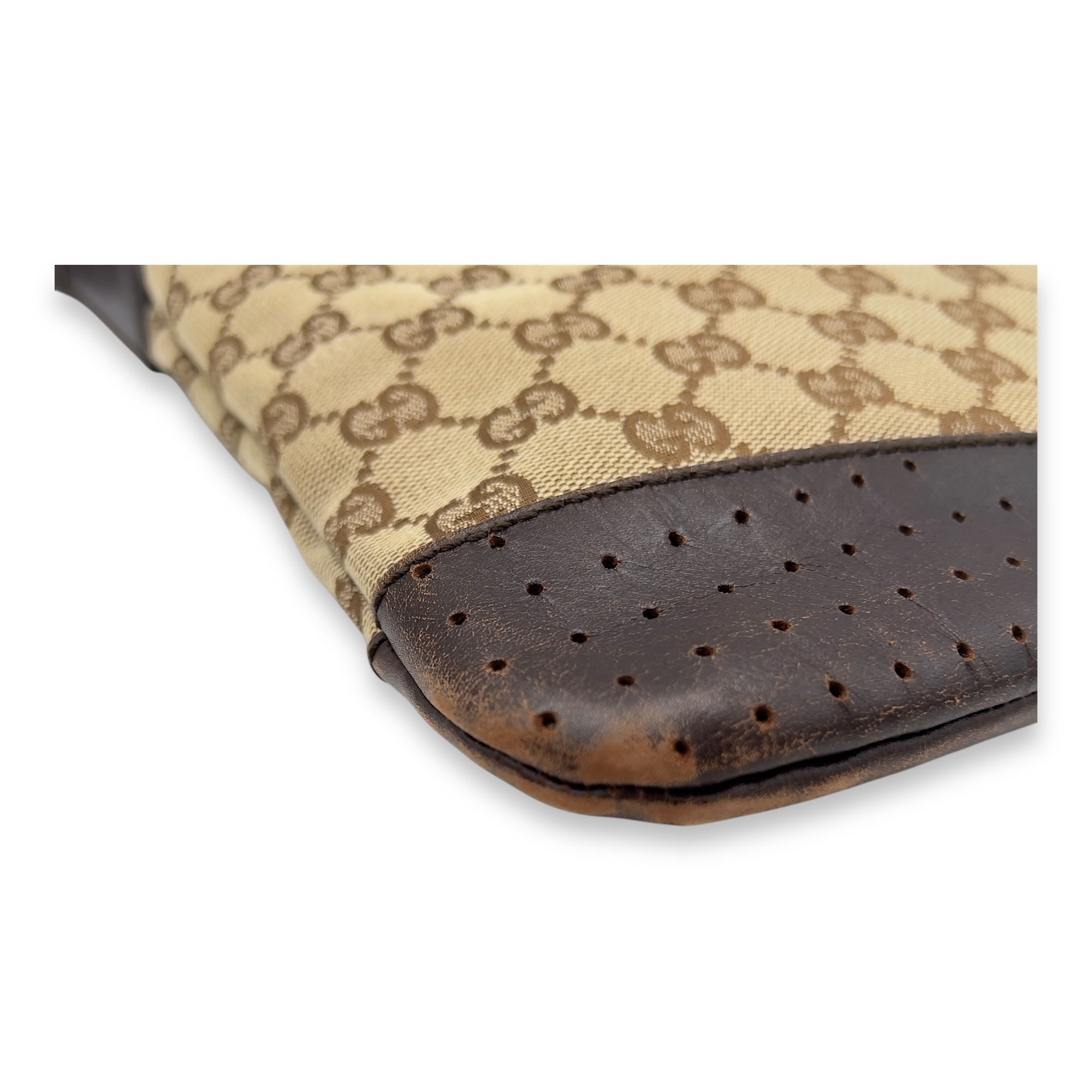 Gucci GG Crossbody Bag Brown in Canvas, Gold hardware_7