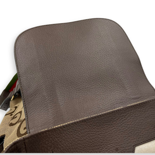 Gucci GG Backpack Brown in Canvas, Gold hardware_19