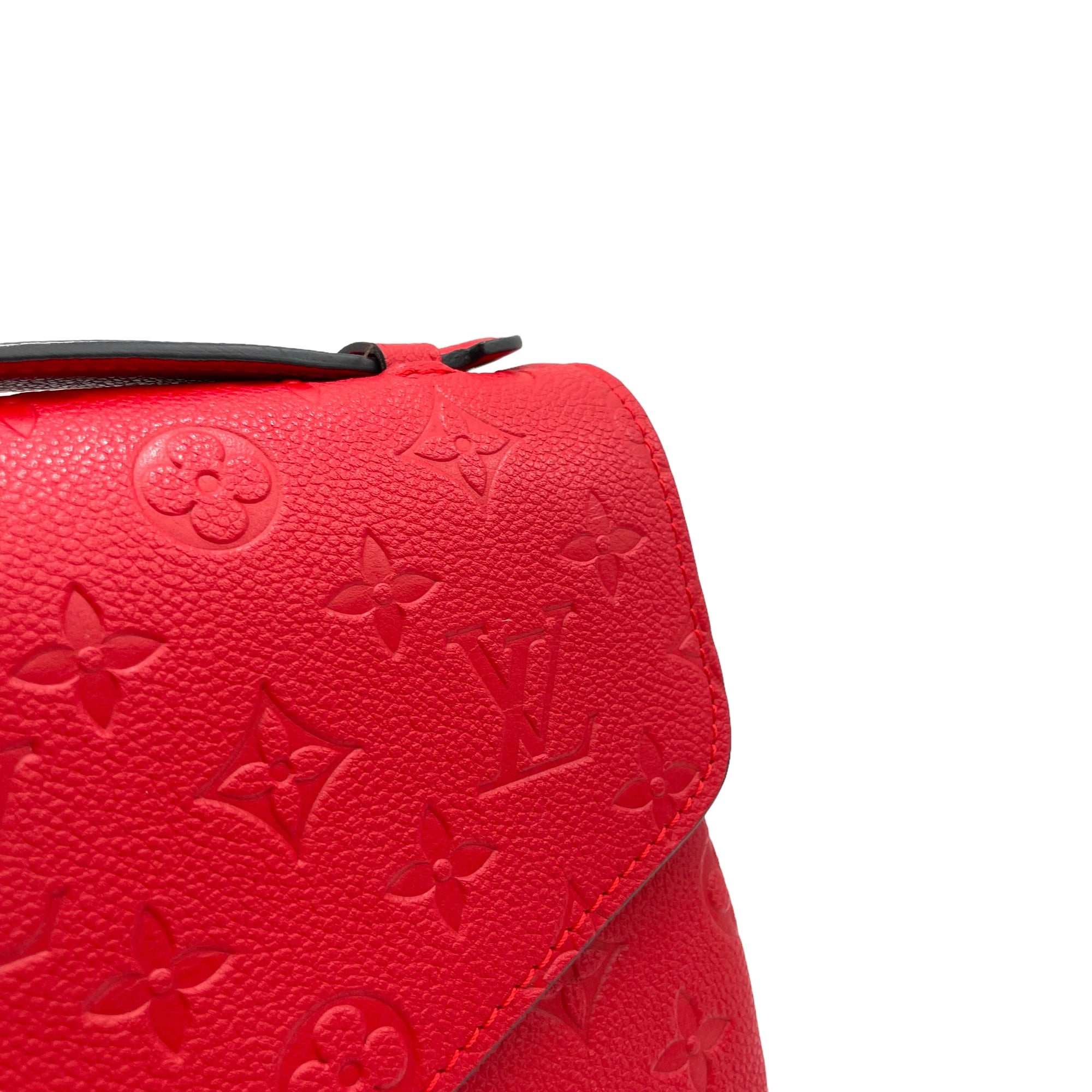 Metis Red Crossbody Bag in Monogram Empreinte Leather, Gold hardware