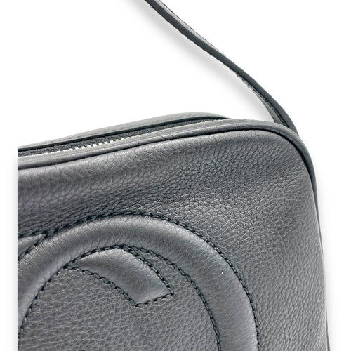 Soho Crossbody Bag Black in Calfskin, Gold hardware