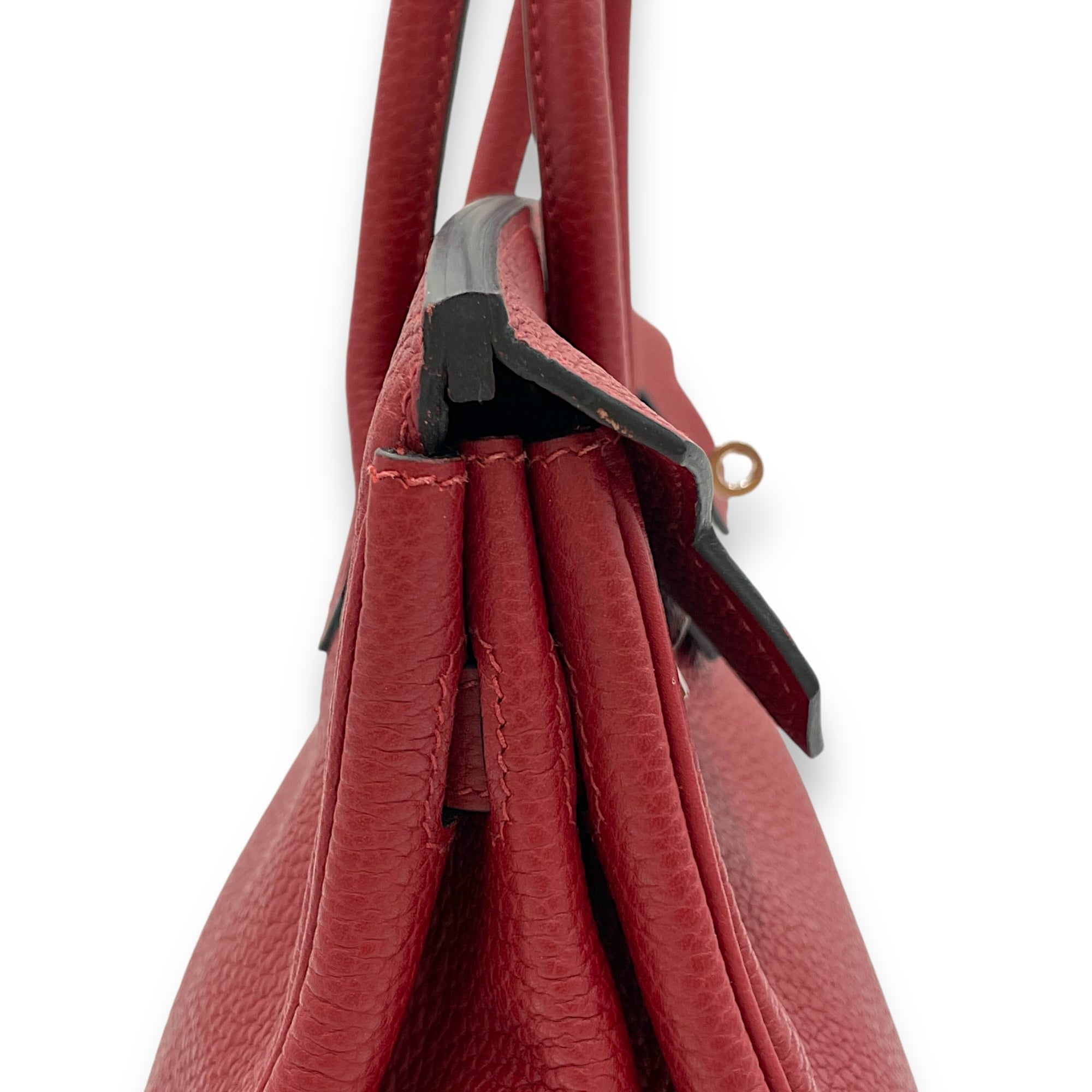 Birkin 30 Red in Clemence, Palladium hardware