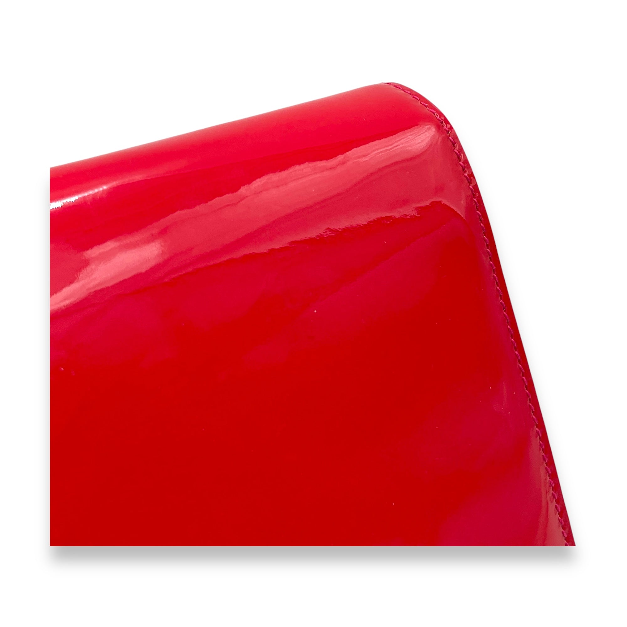 Belle De Jour Red Clutch in Patent Leather