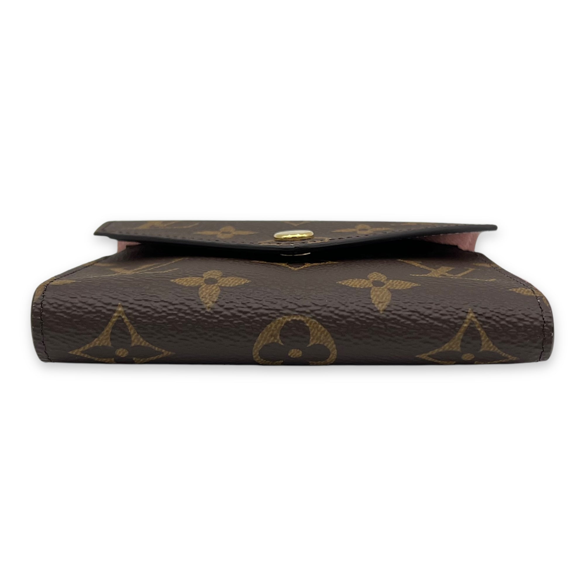 Louis Vuitton Victorine Wallet Brown in Monogram Coated Canvas, Gold hardware_5