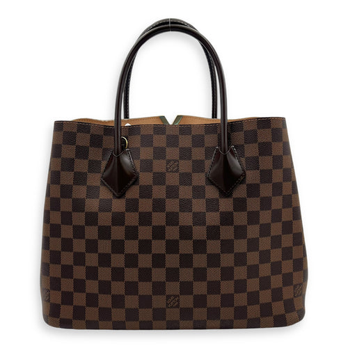 Louis Vuitton Kensington Tote Bag Brown in Coated Canvas, Gold hardware_2