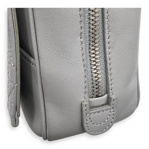 Christian Dior Stardust Crossbody Bag Grey in Lambskin, Silver hardware_9