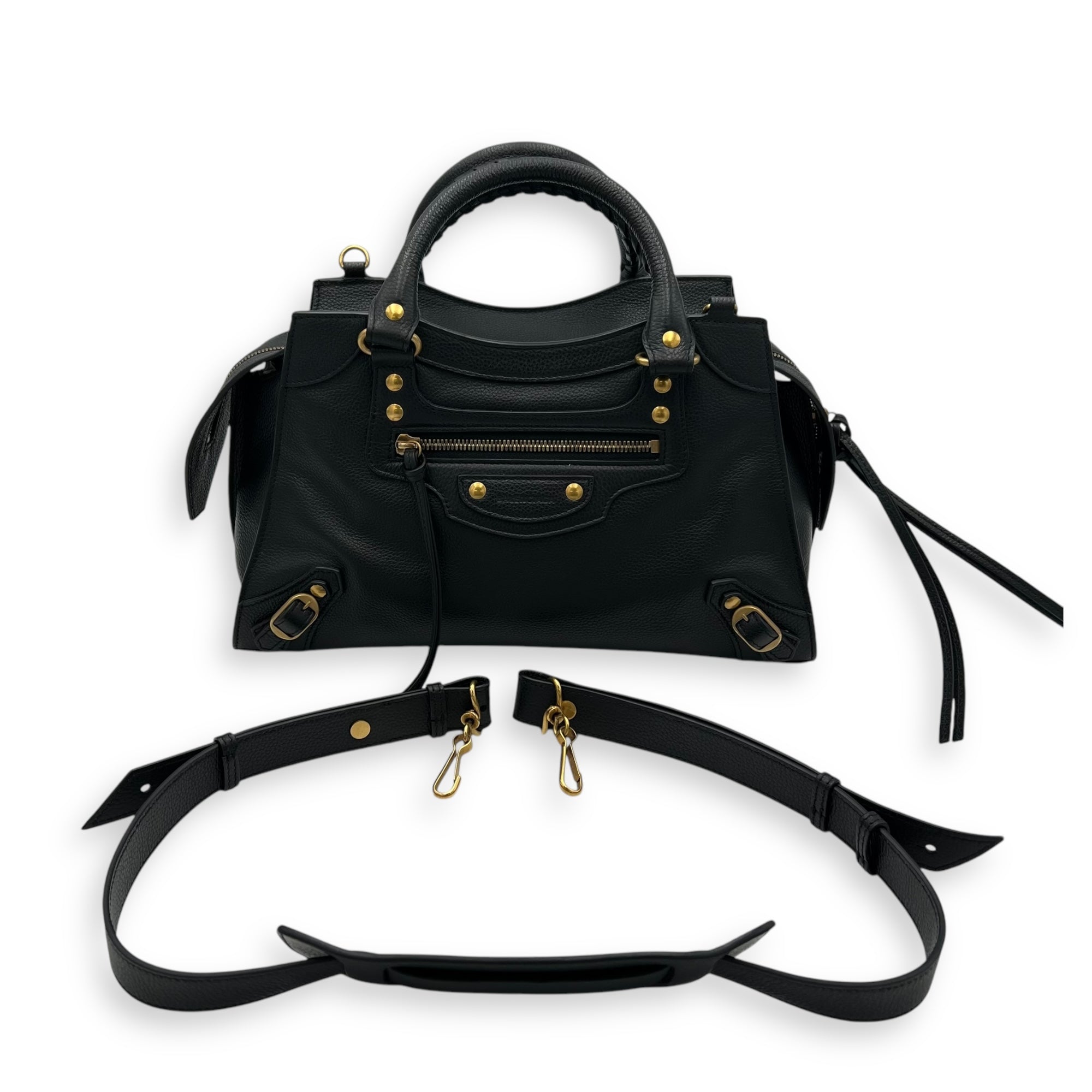 Balenciaga Neo Classic Top Handle Bag Black in Calfskin, Gold hardware_7