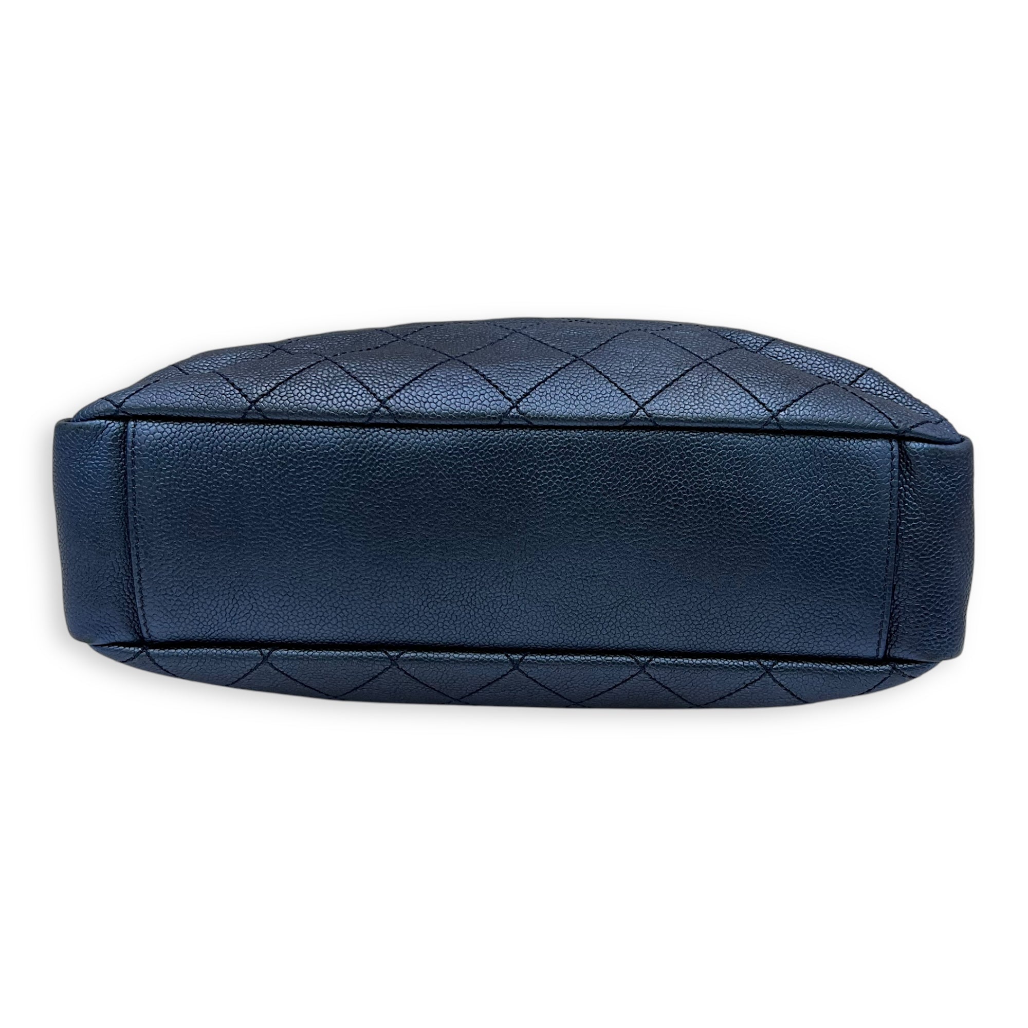 Chanel Others Tote Bag Blue in Caviar Leather, Ruthenium hardware_5