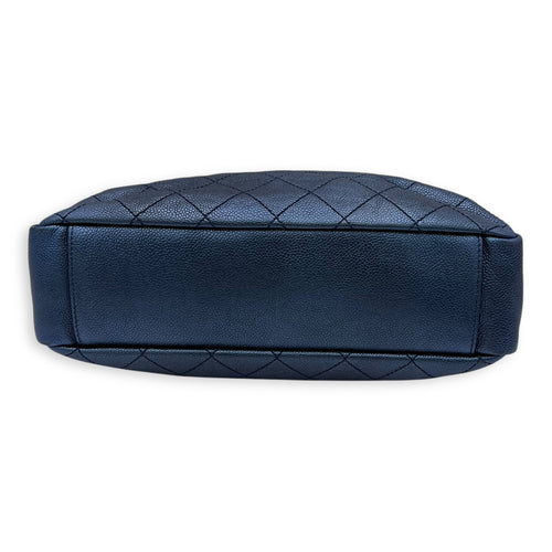 Chanel Others Tote Bag Blue in Caviar Leather, Ruthenium hardware_5