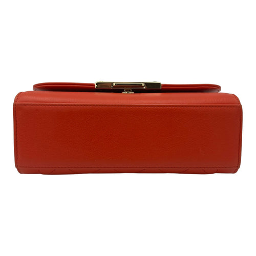 Chanel 2 way bag Orange Crossbody Bag in Calfskin, Gold hardware_5
