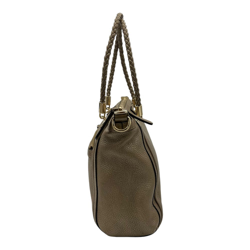 Gucci Twist Shoulder Bag Gold in Calfskin, Gold hardware_4