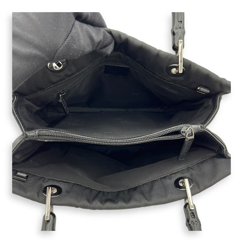 Gucci Bamboo Top Handle Bag Black in Nylon_6