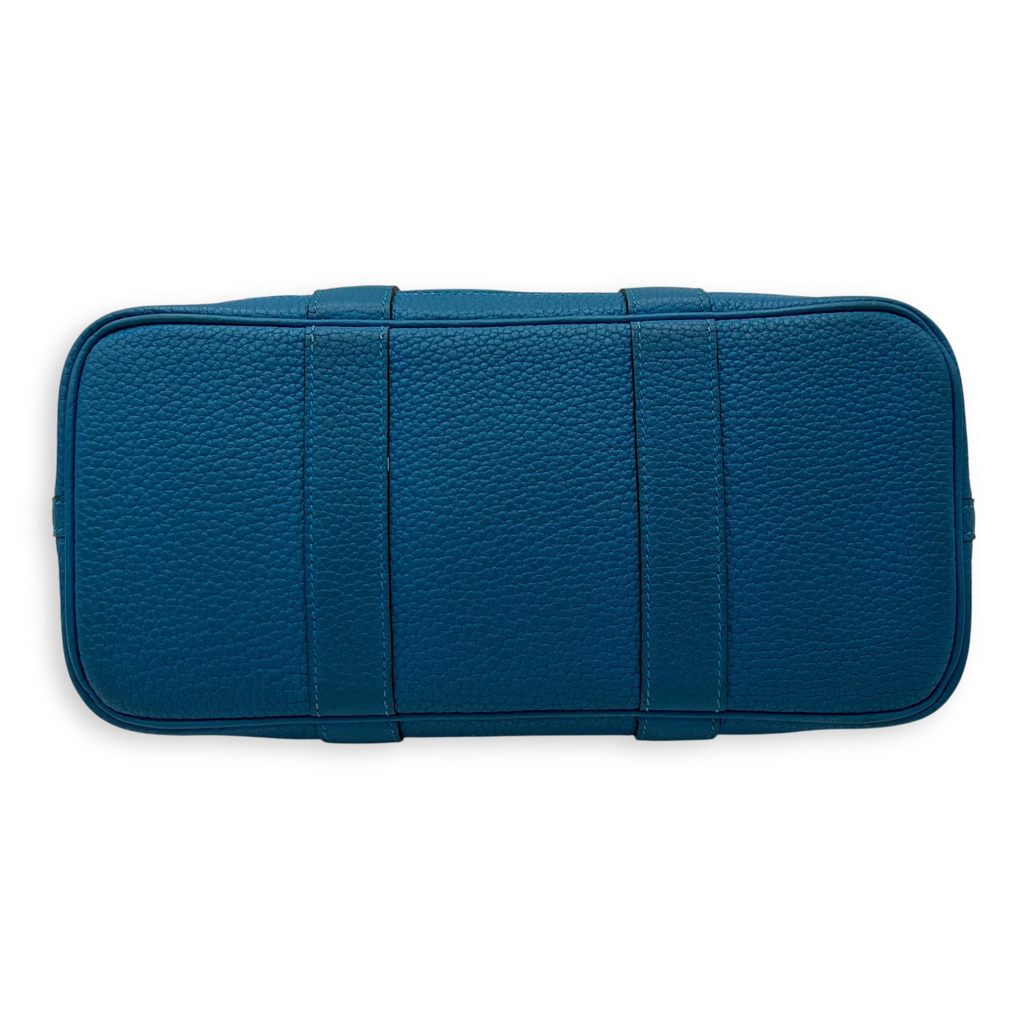 Hermès Garden Party Blue in Canvas, Silver hardware_5
