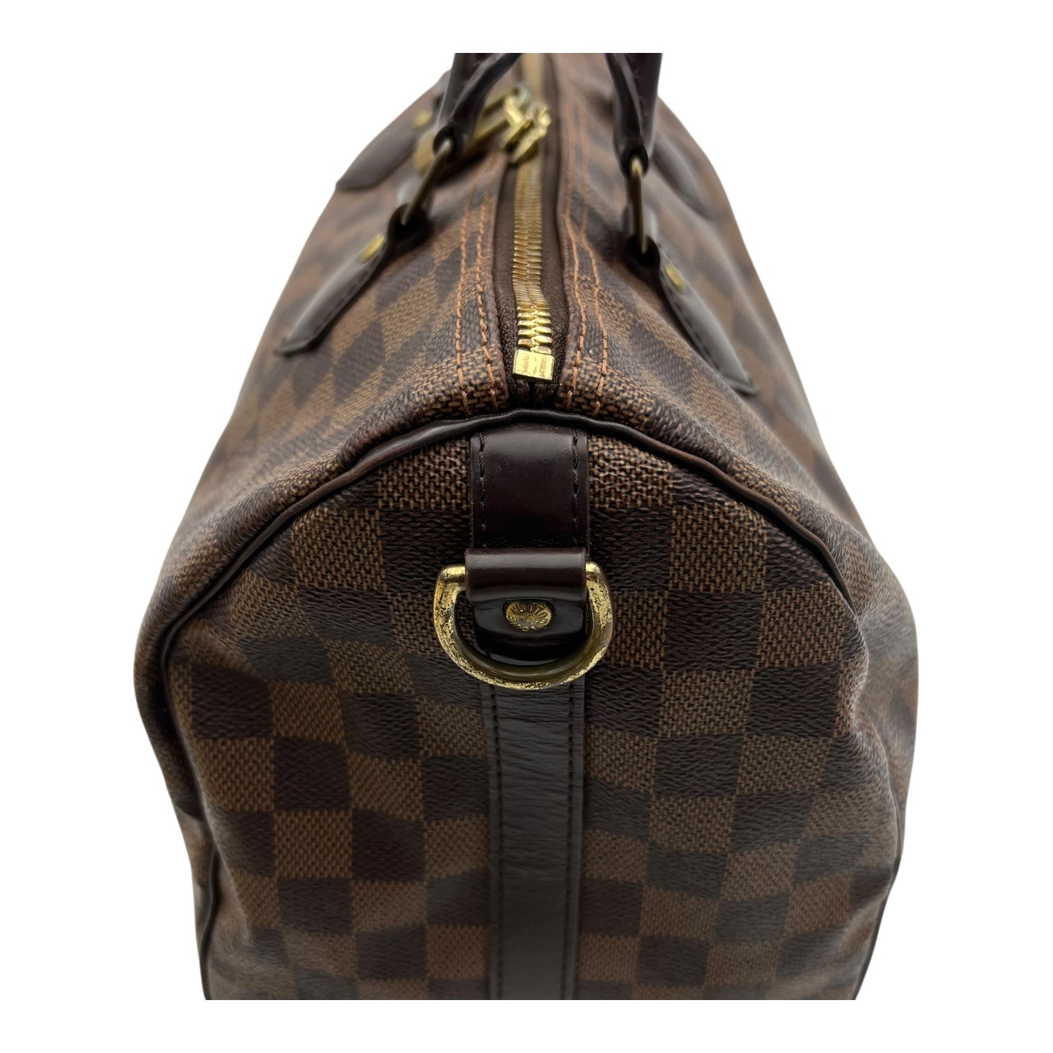 Louis Vuitton Speedy Top Handle Bag 30 Brown in Canvas, Gold hardware_8
