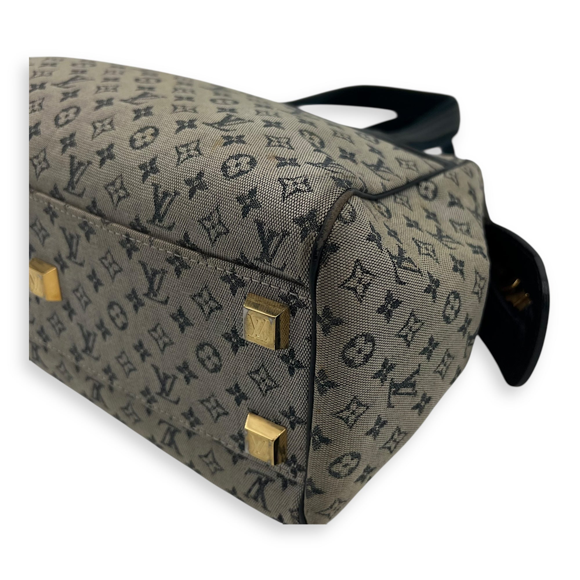 Louis Vuitton Josephine Shoulder Bag Grey in Jacquard, Gold hardware_7