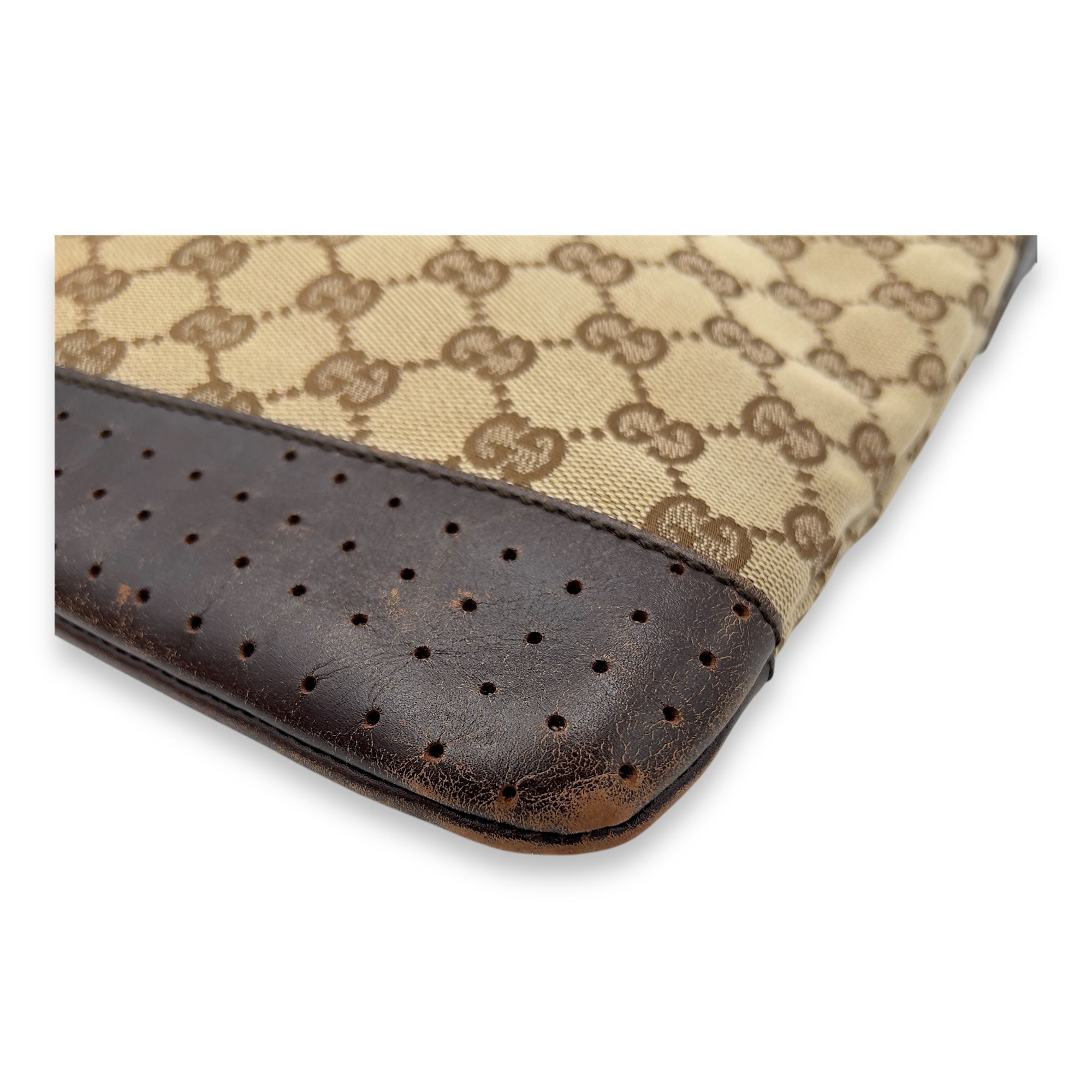 Gucci GG Crossbody Bag Brown in Canvas, Gold hardware_8