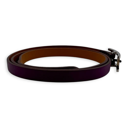 Hermès Behapi Double tour Purple in Calfskin, Palladium hardware_4