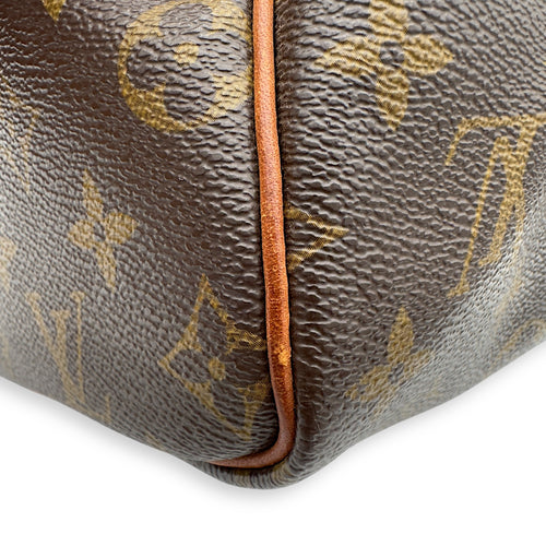 Louis Vuitton Speedy 30 Brown Top Handle Bag in Monogram Coated Canvas, Gold hardware_21