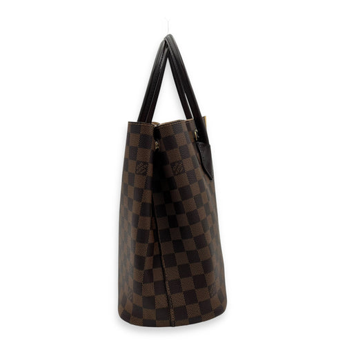 Louis Vuitton Kensington Tote Bag Brown in Coated Canvas, Gold hardware_3