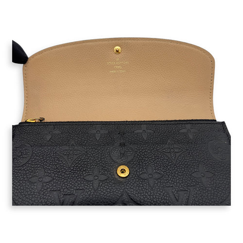 Louis Vuitton Emilie Wallet Black in Empreinte Leather, Gold hardware_17