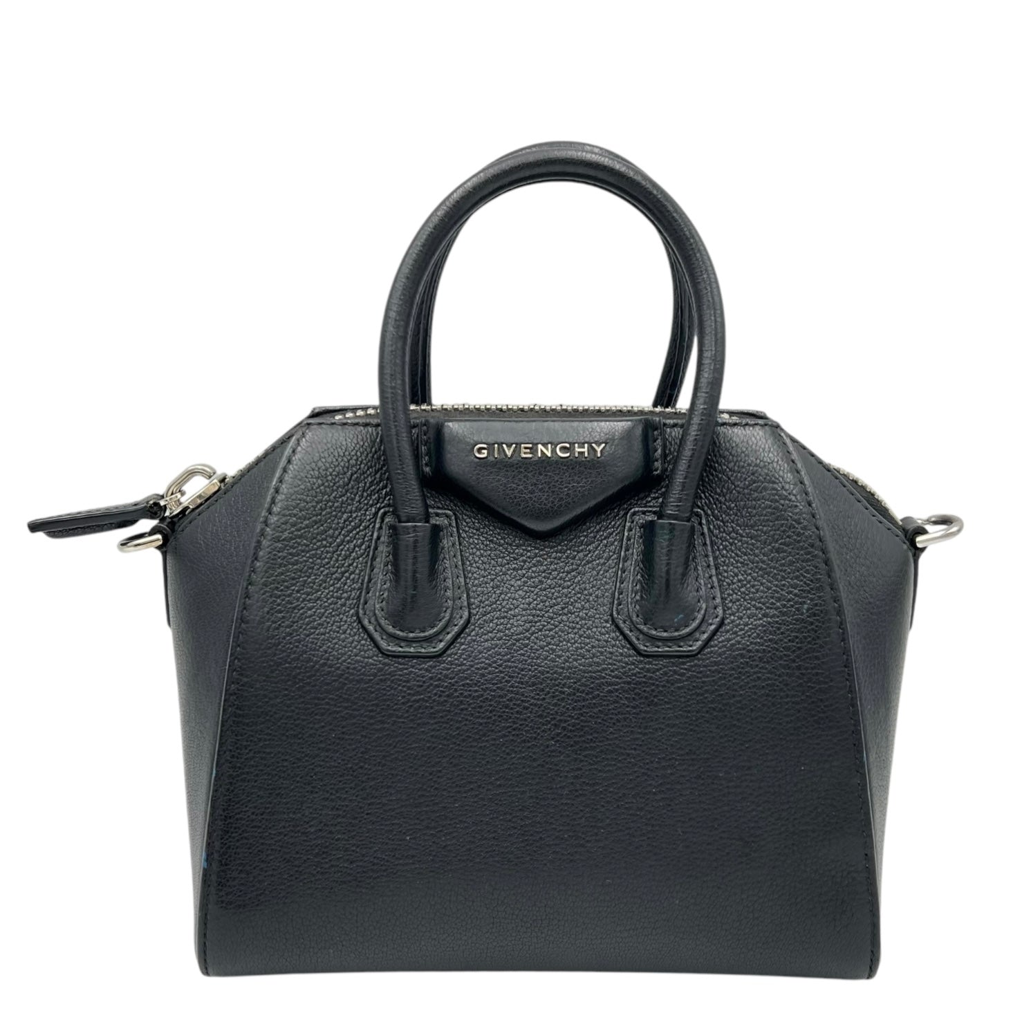 Givenchy Antigona Top Handle Bag Black in Calfskin, Silver hardware_1