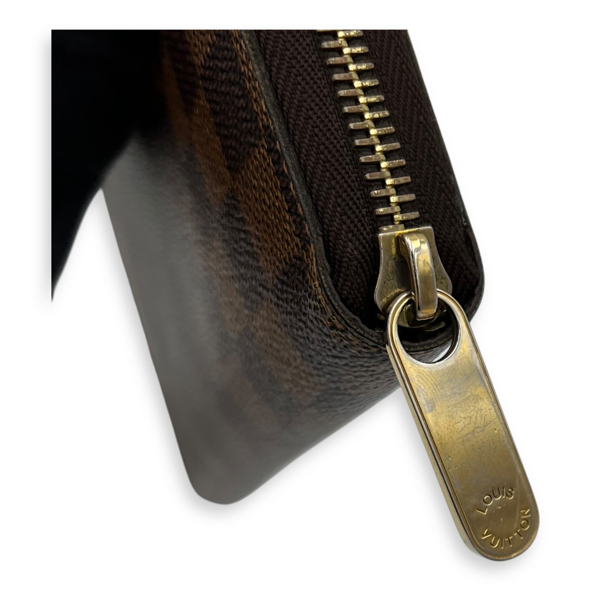 Louis Vuitton Zippy Wallet Brown in Coated Canvas, Gold hardware_7