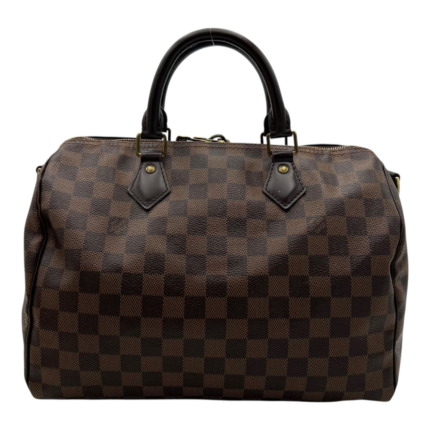 Louis Vuitton Speedy Top Handle Bag 30 Brown in Canvas, Gold hardware_2