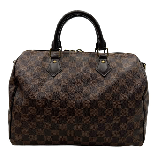 Louis Vuitton Speedy Top Handle Bag 30 Brown in Canvas, Gold hardware_2
