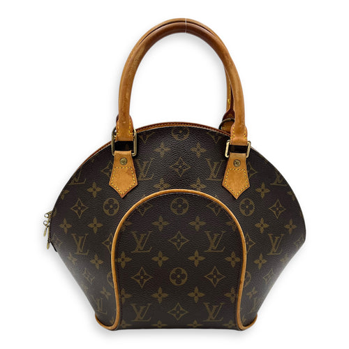 Louis Vuitton Ellipse Top Handle Bag Brown in Monogram Coated Canvas, Gold hardware_2