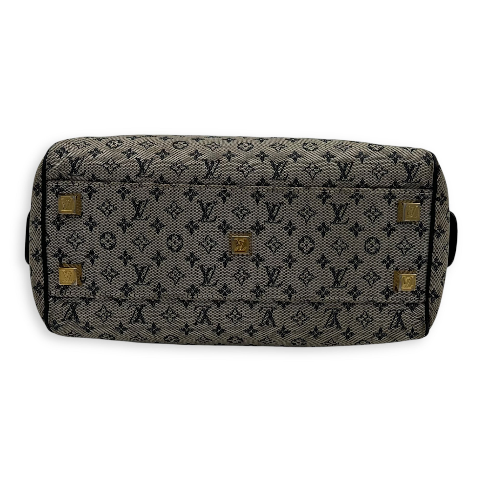 Louis Vuitton Josephine Shoulder Bag Grey in Jacquard, Gold hardware_5