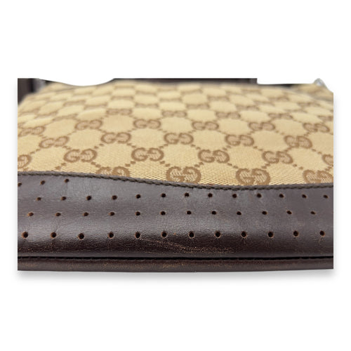 Gucci GG Crossbody Bag Brown in Canvas, Gold hardware_9