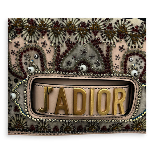 Christian Dior J'adior Shoulder Bag Pink in Calfskin, Gold hardware_8